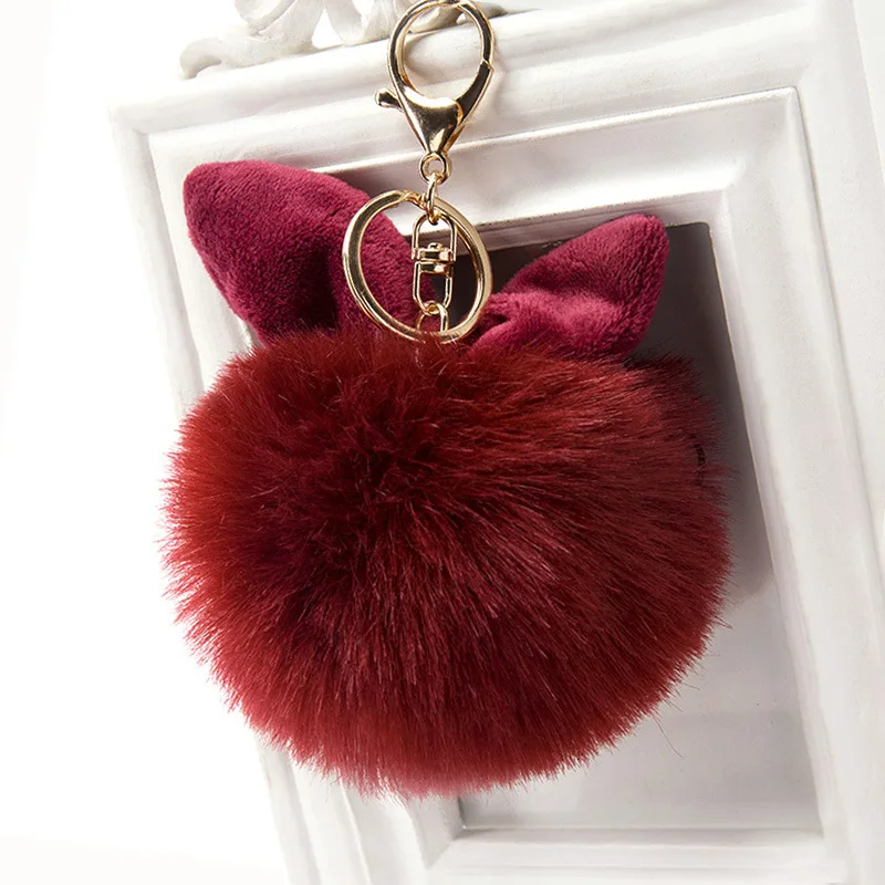 Фото Fake Rabbit Furs Ball Key Chain Porte Clef Pompom Fourrure Fluffy Fur Pom Keychains For Women Bag Car Charms Bunny Keyring Украшения и Fake Rabbit Furs Ball Key Chain Porte Clef Pompom Fourrure Fluffy Fur Pom Keychains For Women Bag Car Charms Bunny Keyring Украшения и