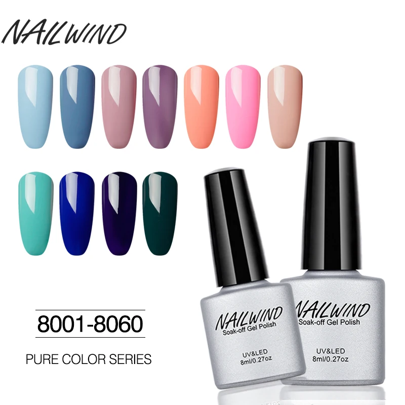 Гель лак NAILWIND для наращивания ногтей чистый цвет 8 мл|gel nail polish|base topgel |