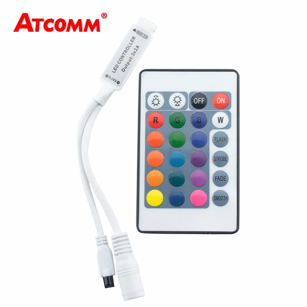 24 ключа RGB LED ИК пульт дистанционного управления DC 12 24V применяются к SMD 3528 5050