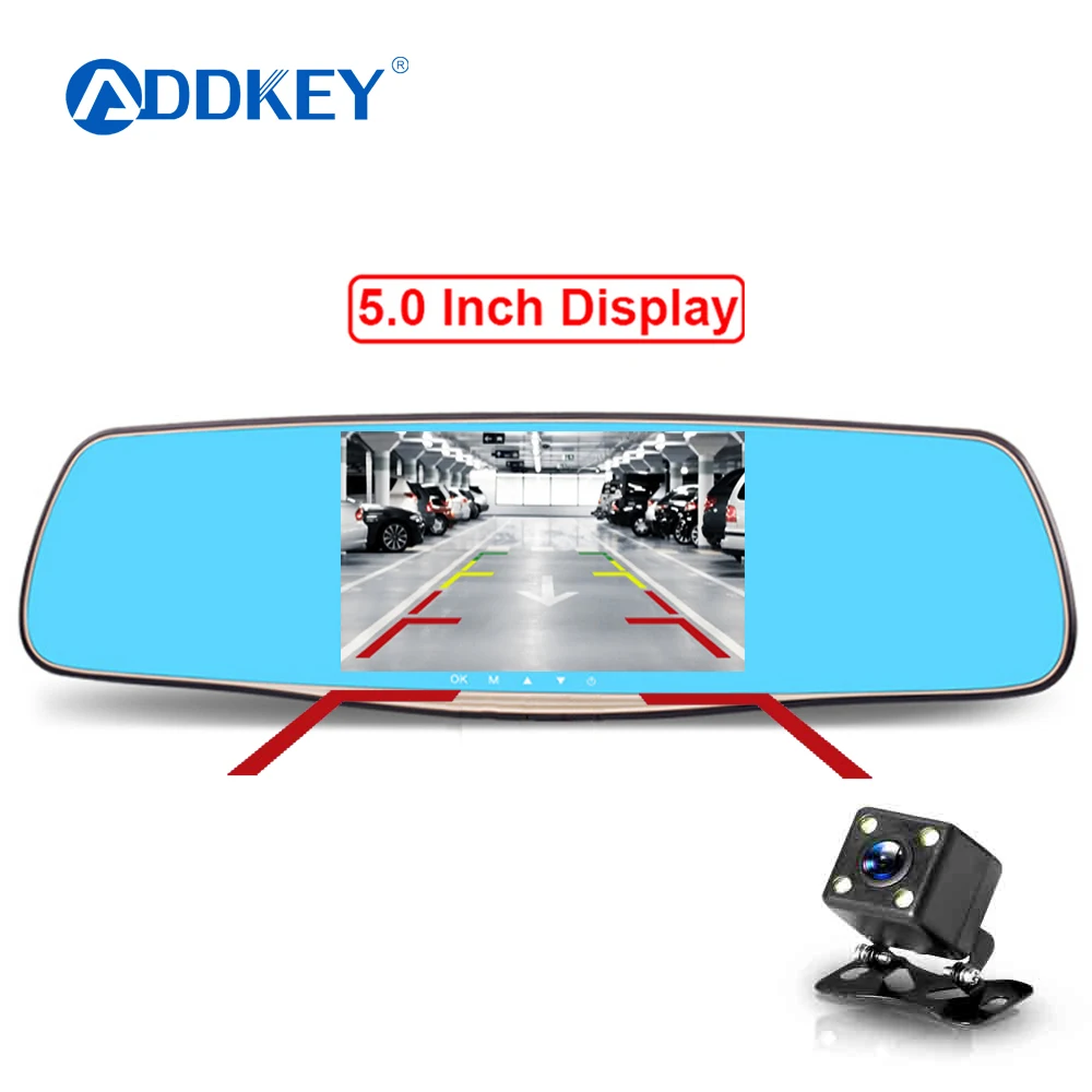 Dash cam era Автомобильный dvr двойной len зеркало заднего вида Авто dashcam рекордер