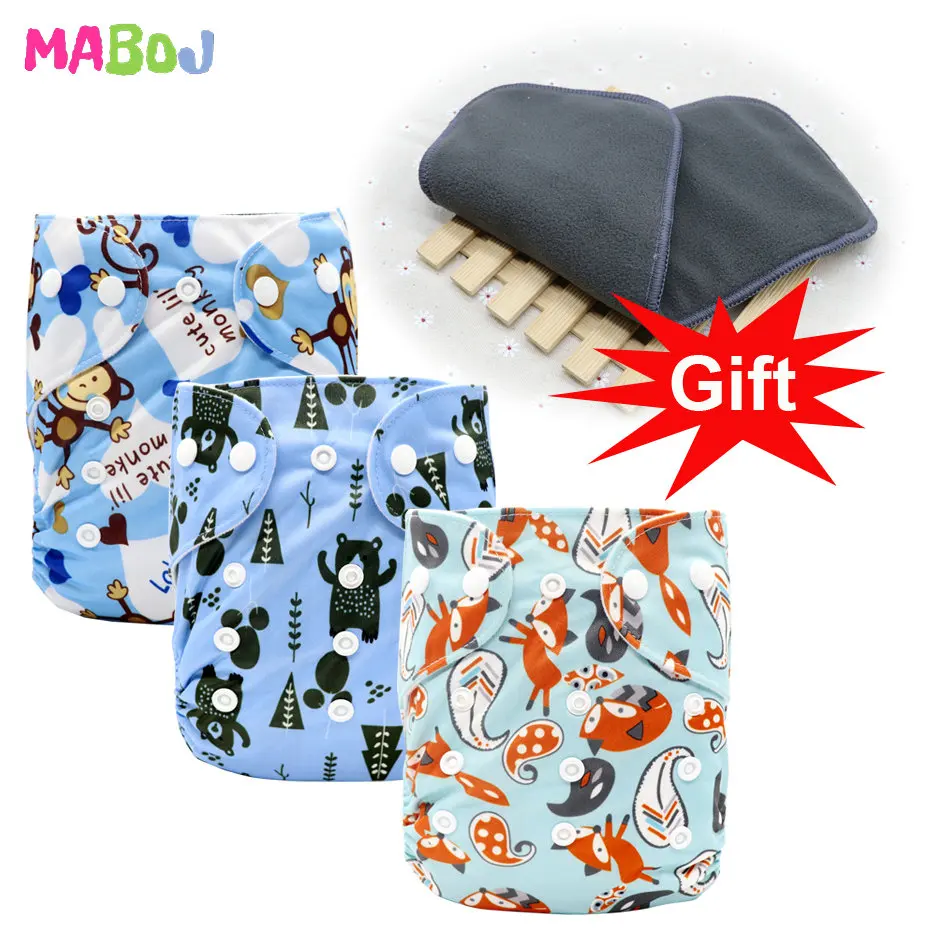 PD5-4-3 MABOJ Cloth Diapers Baby Pocket Cloth Diaper One Size Waterproof Nappy Reusable Cloth Nappies Set Washable Wholesale New - Цвет: PD5-4-3