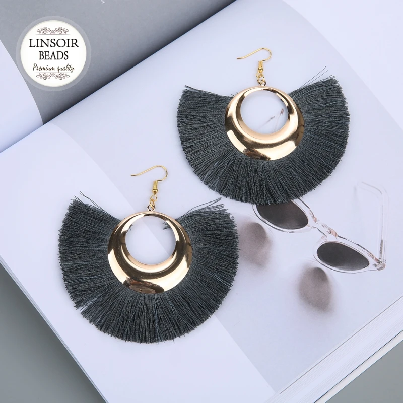 2018 NEW 1 Pair/lot Tassel Earrings for Women Big Fringe Earings Fashion Jewelry Female Bohemian Hanging Drop |
