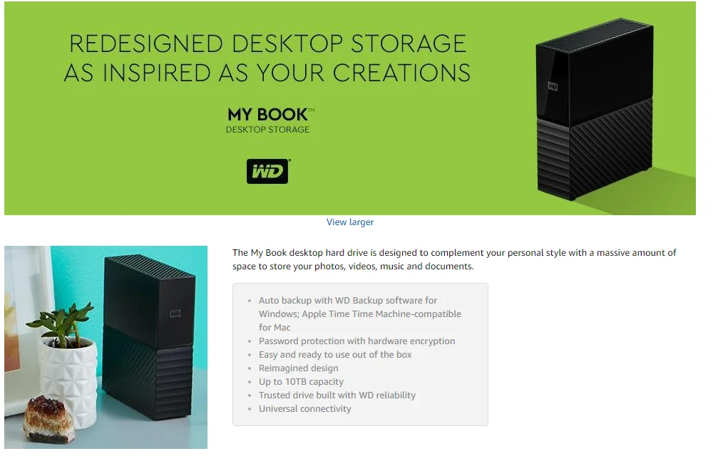 Western Digital WD 3 ТБ 4 ТБ 6 ТБ 8 ТБ 10 ТБ My Book Настольный внешний жесткий диск-USB 3,0/256 бит AES аппаратное шифрование