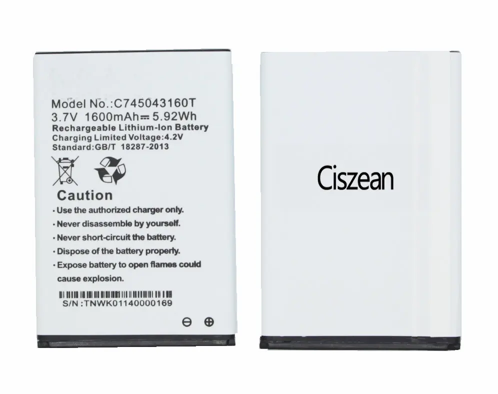 Ciszean 3x3 7 V 1600mAh Сменный C745043160T Аккумулятор для BLU Studio A270 A270A Advance 4 0 батареи |
