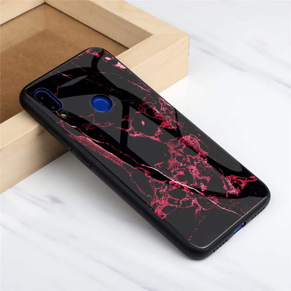 KISSCASE Fashion Marble Case For Xiaomi Redmi Note 5A Pocophone F1 Mi A1 Gradient Glass 8 Se Pro 5S Funda |