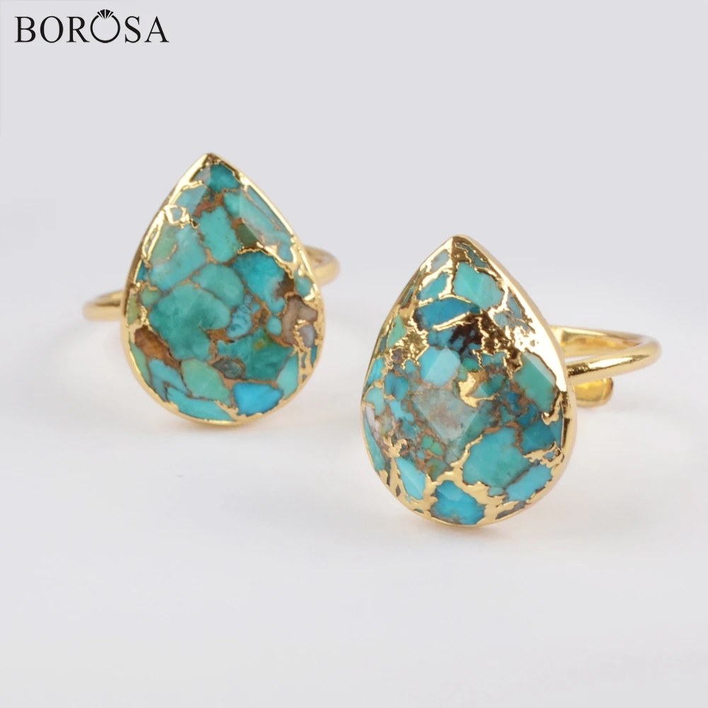 BOROSA ювелирные изделия 5/10 шт слезы каплевидной формы позолота меди натуральная
