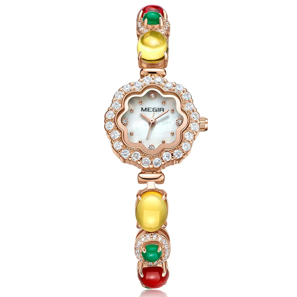 Megir Ультрамодный роскошные часы женские модный бренд Повседневная благородный