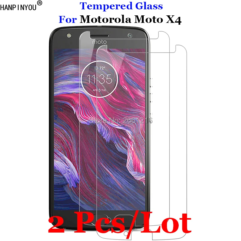 2 шт./лот для Moto X4 закаленное стекло 9H 2.5D Премиум Защитная пленка экрана Motorola X 4th Gen