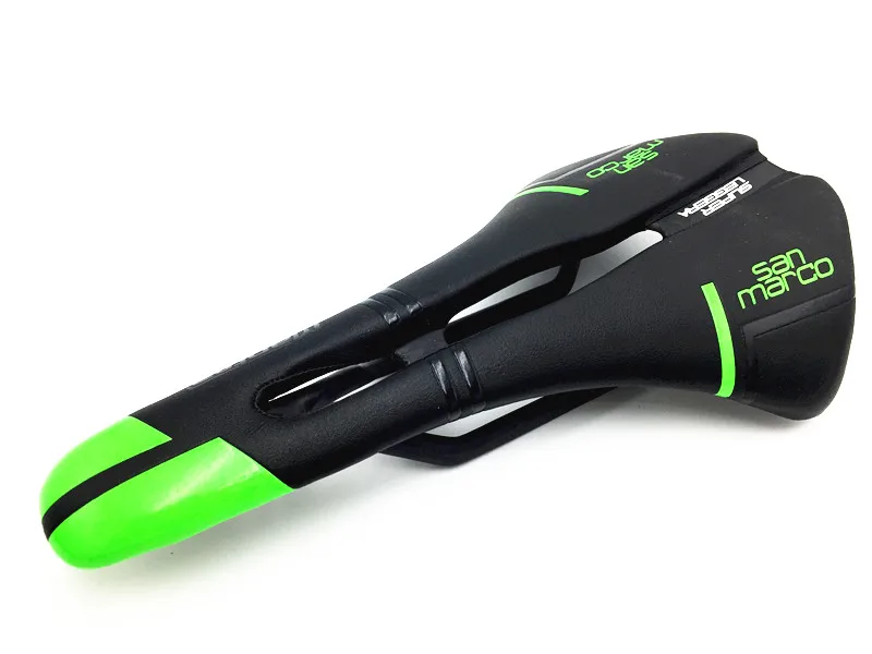 018 Сан Марко bicicleta silla fibra де carbono + cuero sillines sillin bici карриль arco cushion130 +/ 5 г цветов|Седло