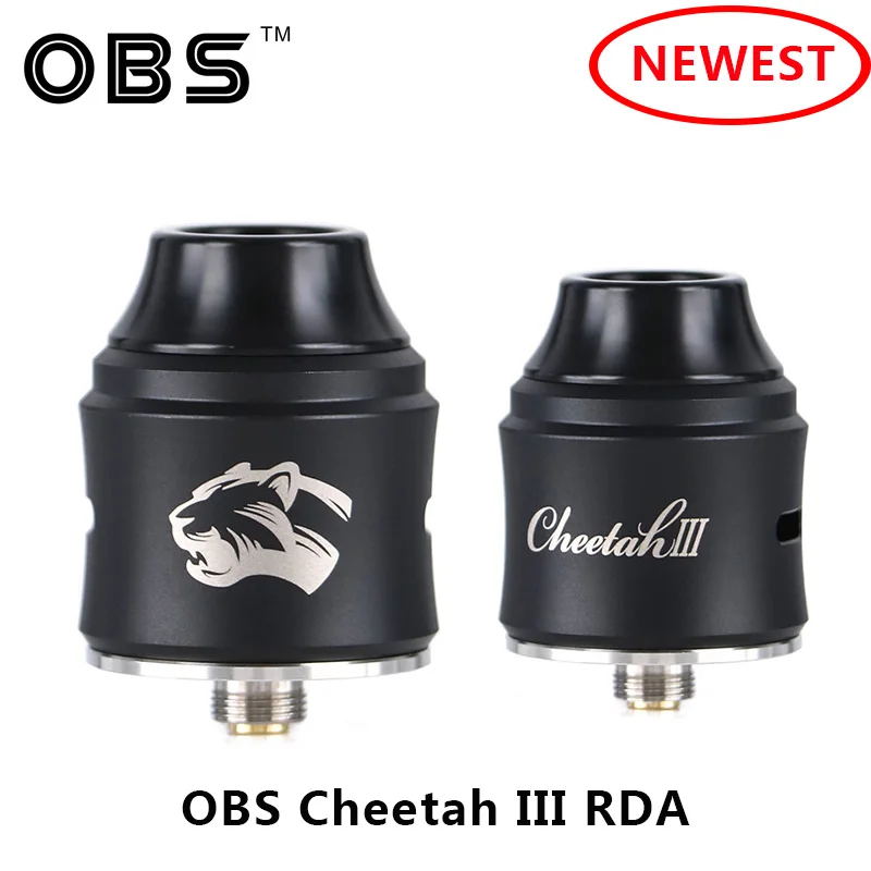 2 шт. Vape tank obs Cheetah III RDA с 25 мм палуба 810 капельного наконечника и среднего