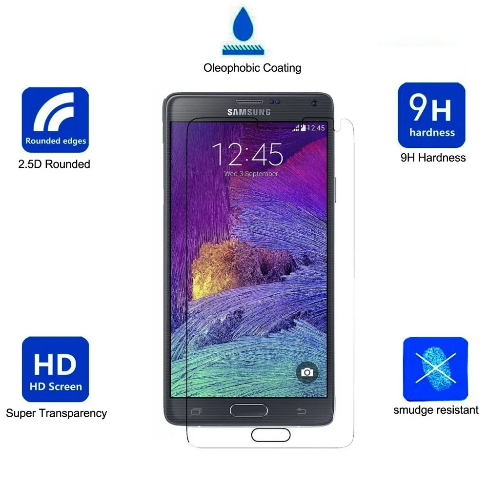 2PCS Tempered Glass Premium 0.33mm 9H Ultra-Thin Screen Protector For Samsung Galaxy Note3 Note 3 III 4 5 Explosion Proof Film | Мобильные