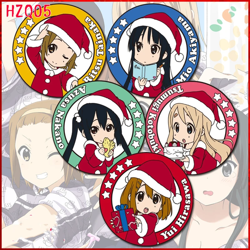 ZXFJXR 58 мм анимационный K-ON Hirasawa Yui Akiyama Mio Tainaka Ritsu Tsumugi Azusa на значок для рюкзака брошь