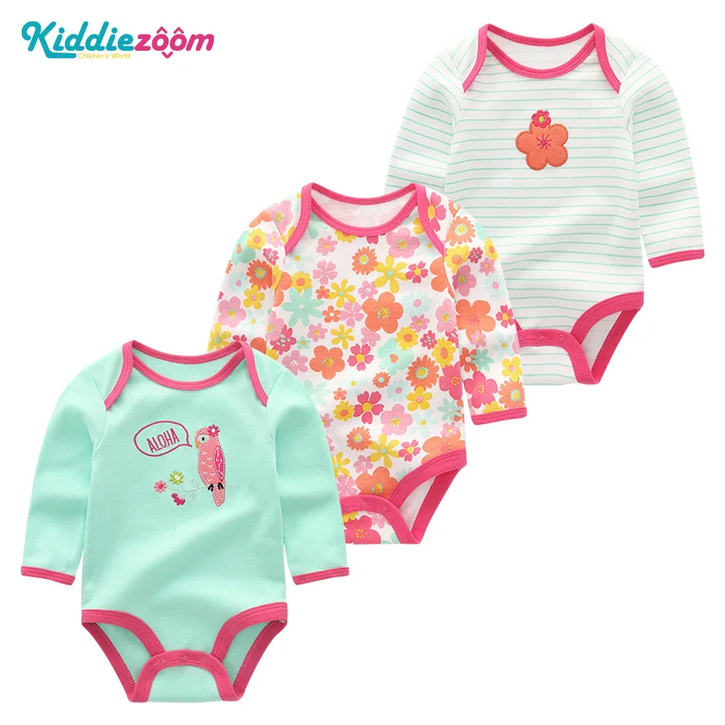 BDL3029 Для маленьких девочек одежда; богемный комплект, roupa de bebe, Одежда для новорожденных Одежда для мальчиков Детский комбинезон с принтом в виде хлопок длинные Sheeve детские пижамы 3 шт./компл. Топы ropa bebe - Цвет: BDL3029