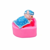 cute quilt cartoon small boar sugar cake silicone mold chocolate soap mold diy cake dessert baking mold candle craft gadget