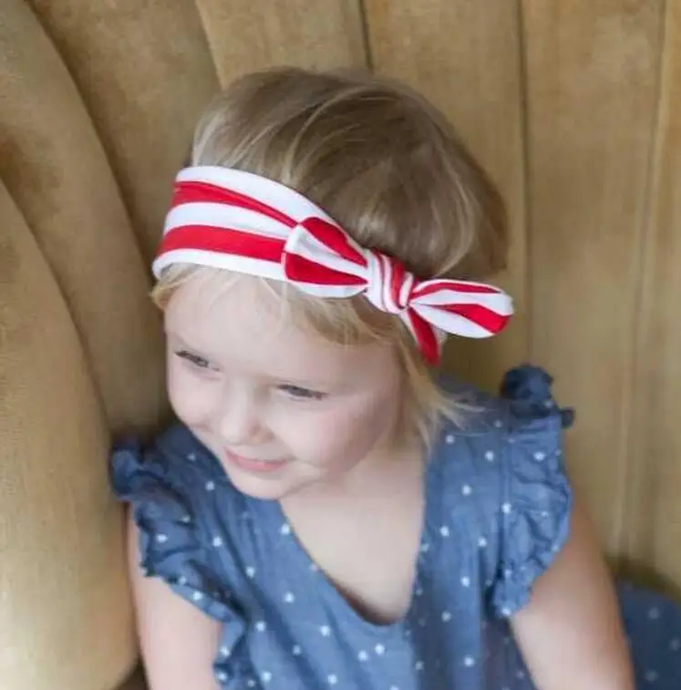 striped baby headband girl Infant hair cloth accessories band bow turban newborn Headwear hairband Gift Toddler children | Детская