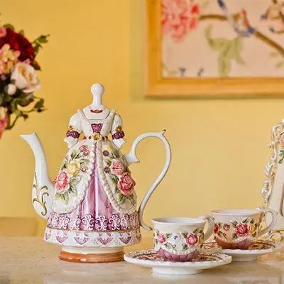Креативная красивая юбка, Набор чашек кофе, свадебные подарки, великолепное платье принцессы, керамический чайный набор, модный подарок для послеобеденного чая
