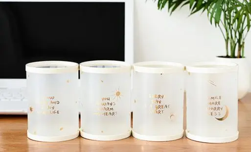 1 шт. DIY круглая коробка для офисного стола с изображением кота из мультфильма, пластиковый держатель для ручек, контейнер для карандашей, большая емкость, коробка для хранения - Цвет: send by random