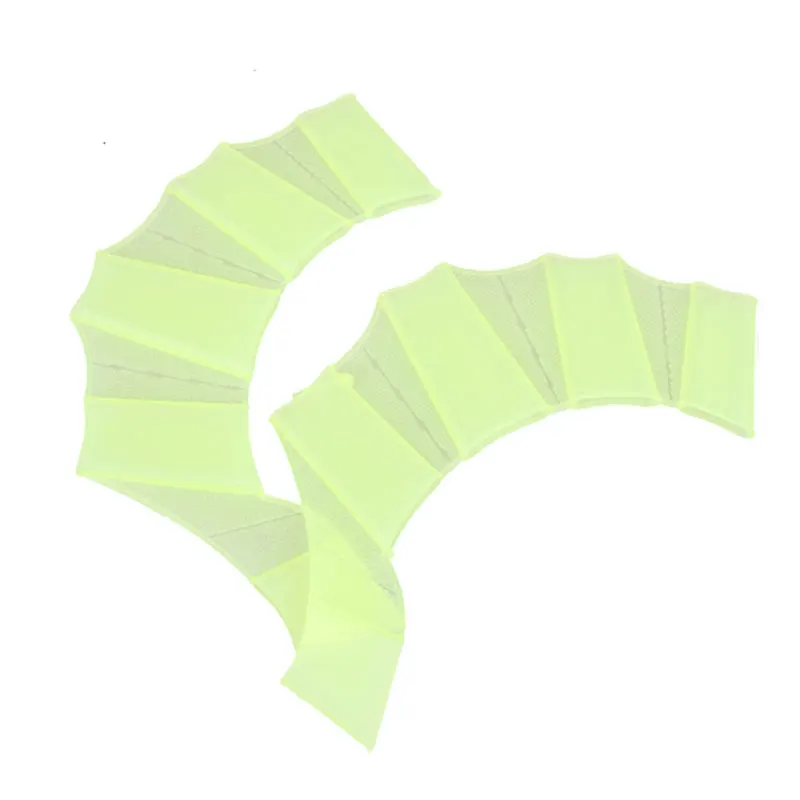 Силиконовые плавают ручные плавники бассейн половины пальцев ласты