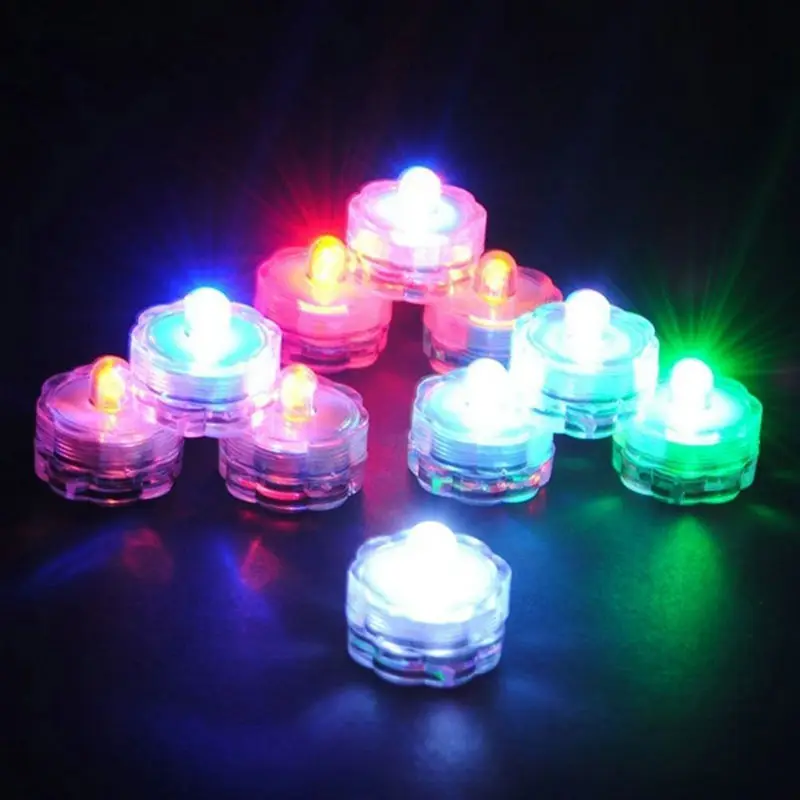 240 шт./лот Цветочная Водонепроницаемая погружная Светодиодная свеча tealight