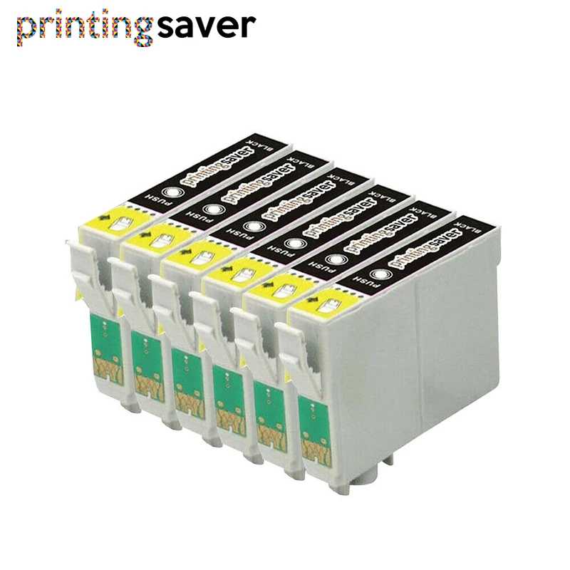 6 шт T0801 0801 BK черный совместимый чернильный картридж для принтера EPSON P50 T59 R265 360 RX560