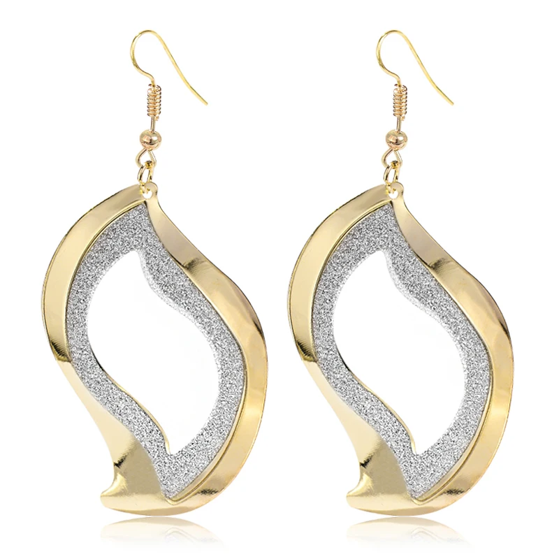 H:HYDE Geometric Hollow Out Dangle Earrings Statement Fashion Party Gift Metal Drop | Украшения и аксессуары