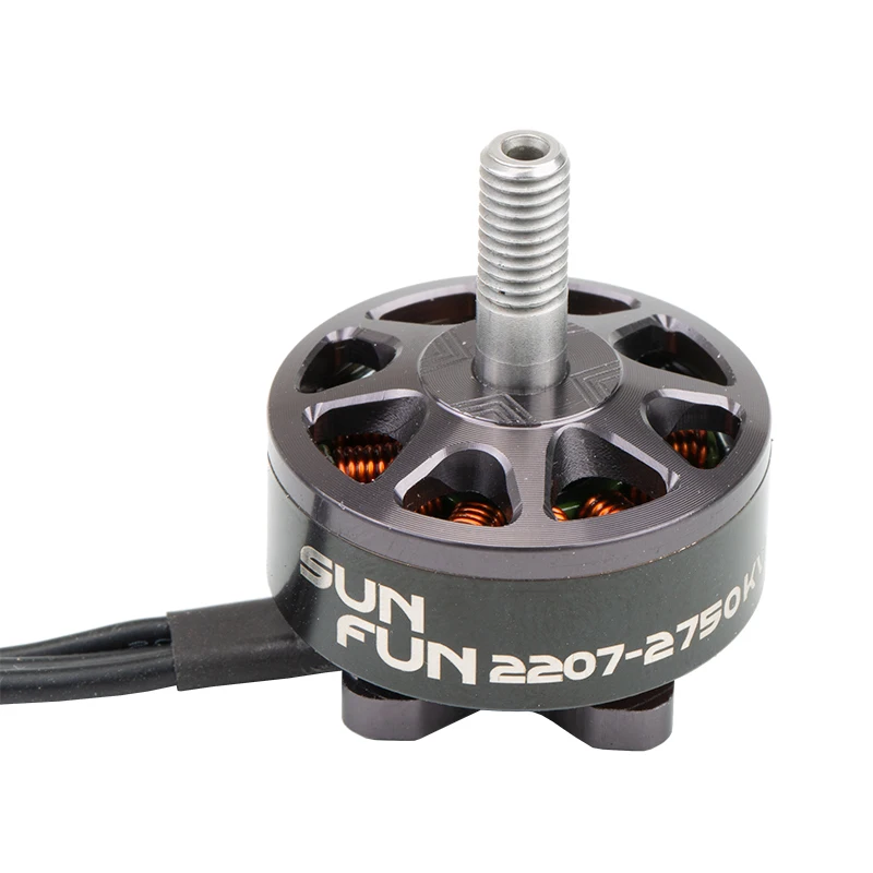 4 шт./лот/DYS SUN FUN 2207 1750KV 2400KV 2750KV CW резьба FPV гоночный бесщеточный двигатель для радиоуправляемого дрона квадрокоптера запасные части