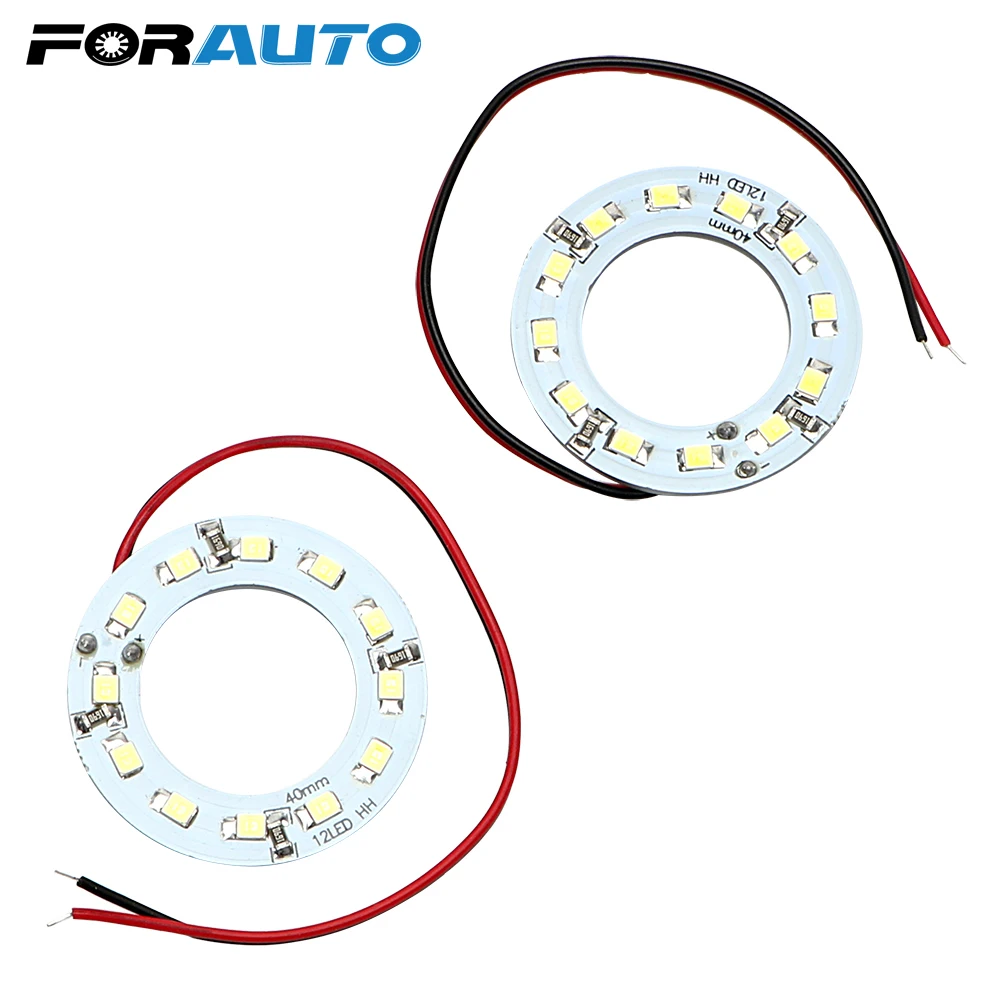 FORAUTO 2 шт. автомобильный головной светильник Светодиодный дневной ходовой 40 мм