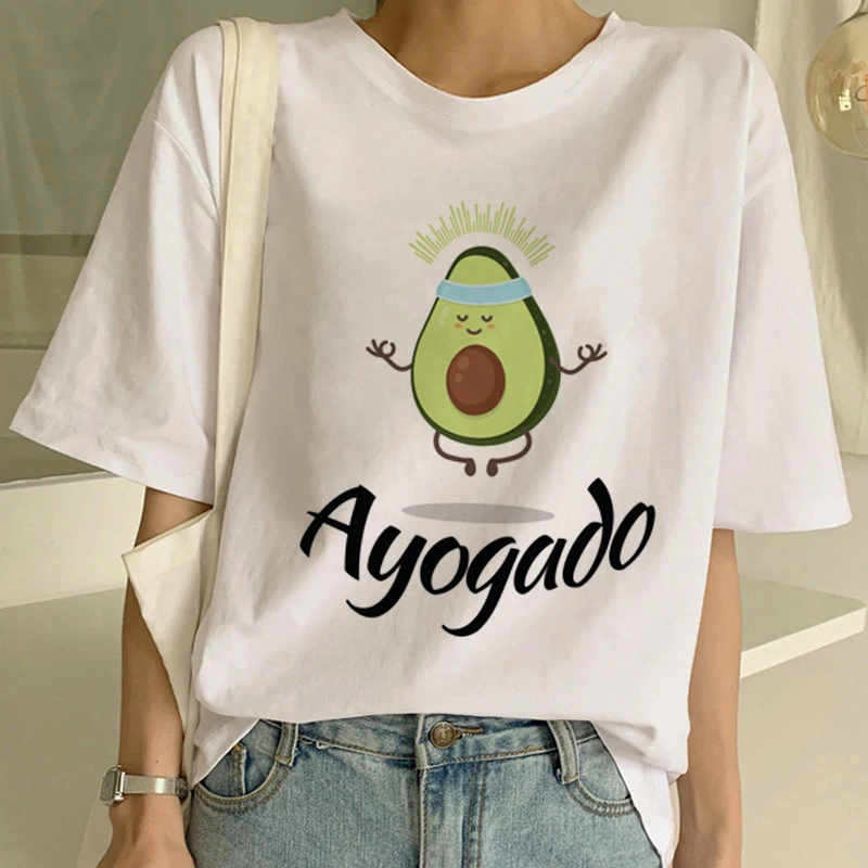 Новинка, футболка авокадо, веганская, женская, Harajuku Kawaii, футболка с коротким рукавом, Vogue, 90 s, корейский стиль, футболка, модный топ, футболки для женщин - Цвет: 3082