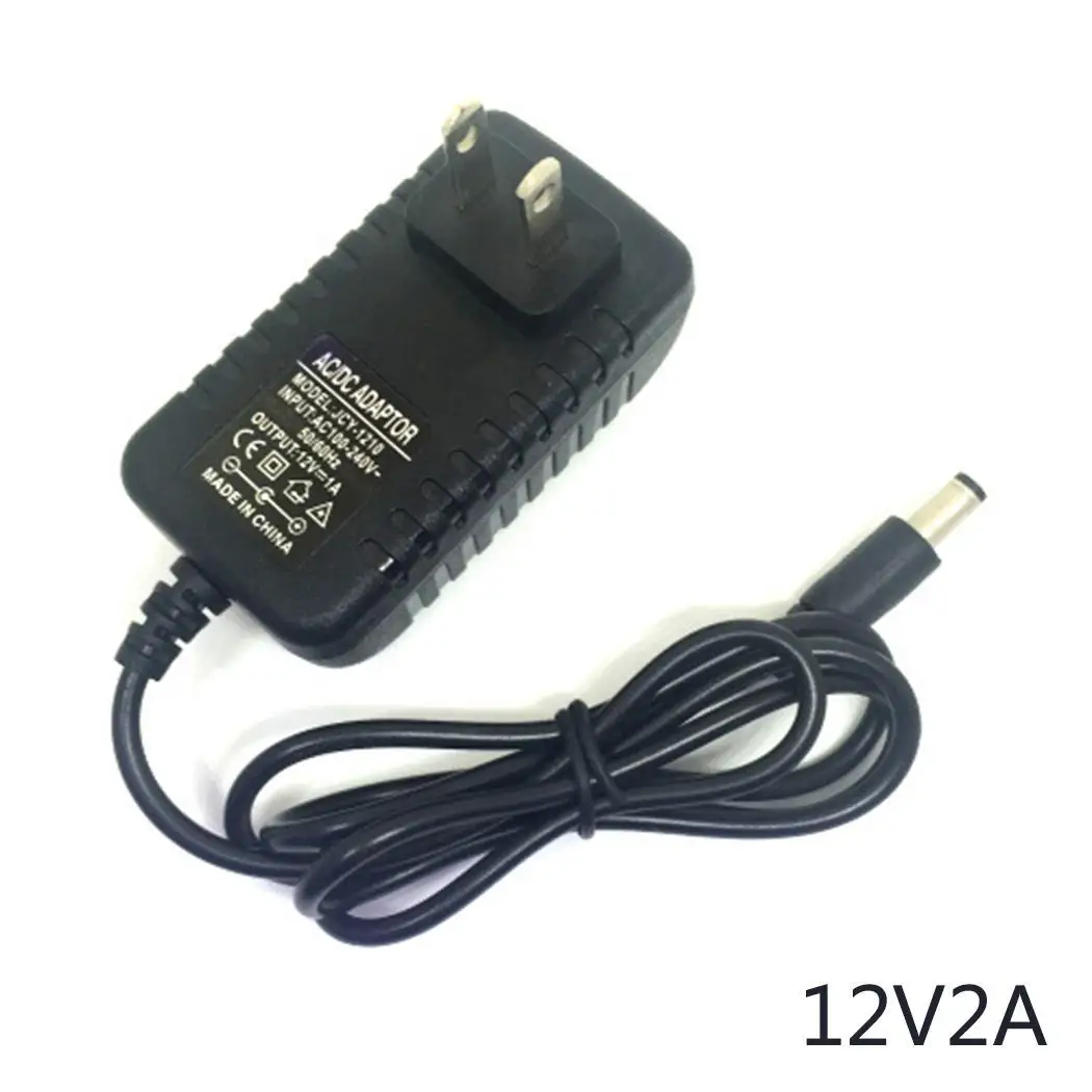 12V2A DC блок питания адаптер 24 Вт штепсельная вилка ЕС США для светодиодного