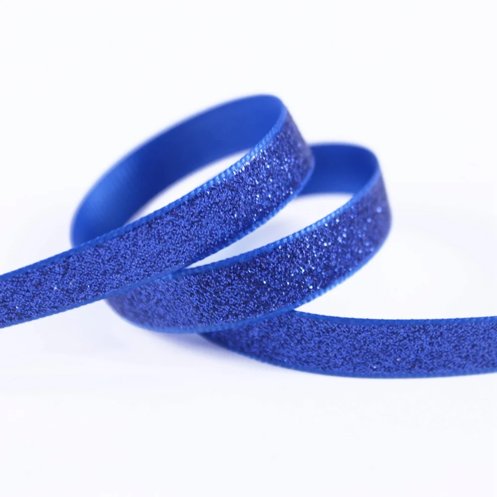 blue T.R лента 3/8 ''9 мм полностью блестящая корсажная полиэфирная лента, материалы ручной работы, Свадебная подарочная упаковка - Цвет: blue