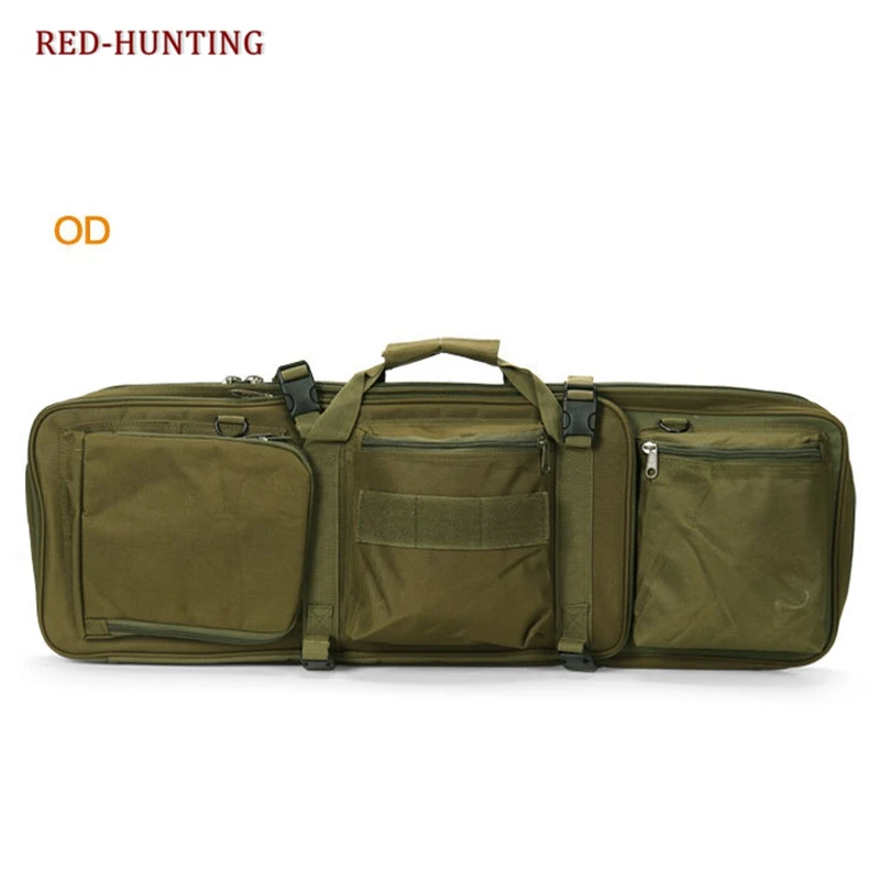 Airsoft gear M4 серия нейлоновая сумка для охотничьего ружья с высокой плотностью чехол для тактической винтовки 85 см двойная винтовка сумка с плечевым ремнем - Цвет: Green