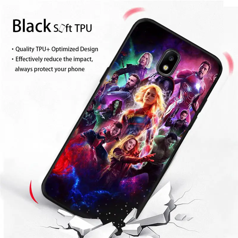 Милый чехол для Samsung Galaxy J3 J5 J7 J2 Prime G530 j4 J6 Plus J530F черный чехол из ТПУ