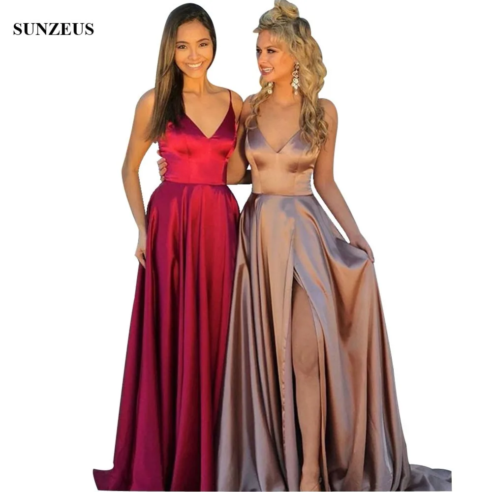 Новое поступление Простые Длинные платья подружек невесты 2020 ТРАПЕЦИЕВИДНОЕ