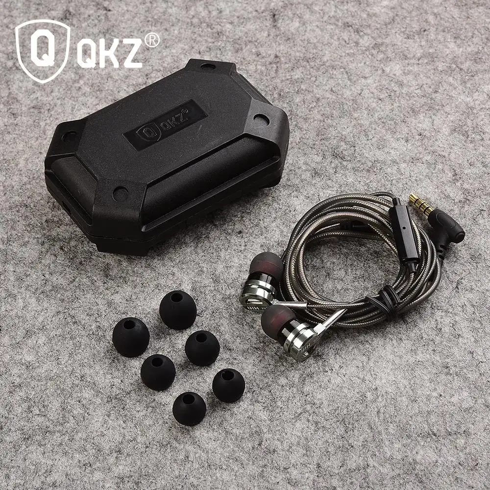 Original QKZ DM9 Zinc Alloy HiFi Earphone 3.5mm In-ear auriculares Super Clear Noise Isolating Mic MP3 MP4 fone de ouvido | Электроника