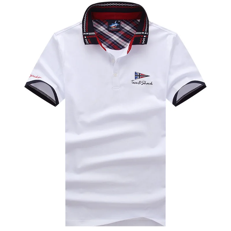 Tace& Shark брендовая одежда Camisa Masculina одежда мужская хлопковая рубашка-поло