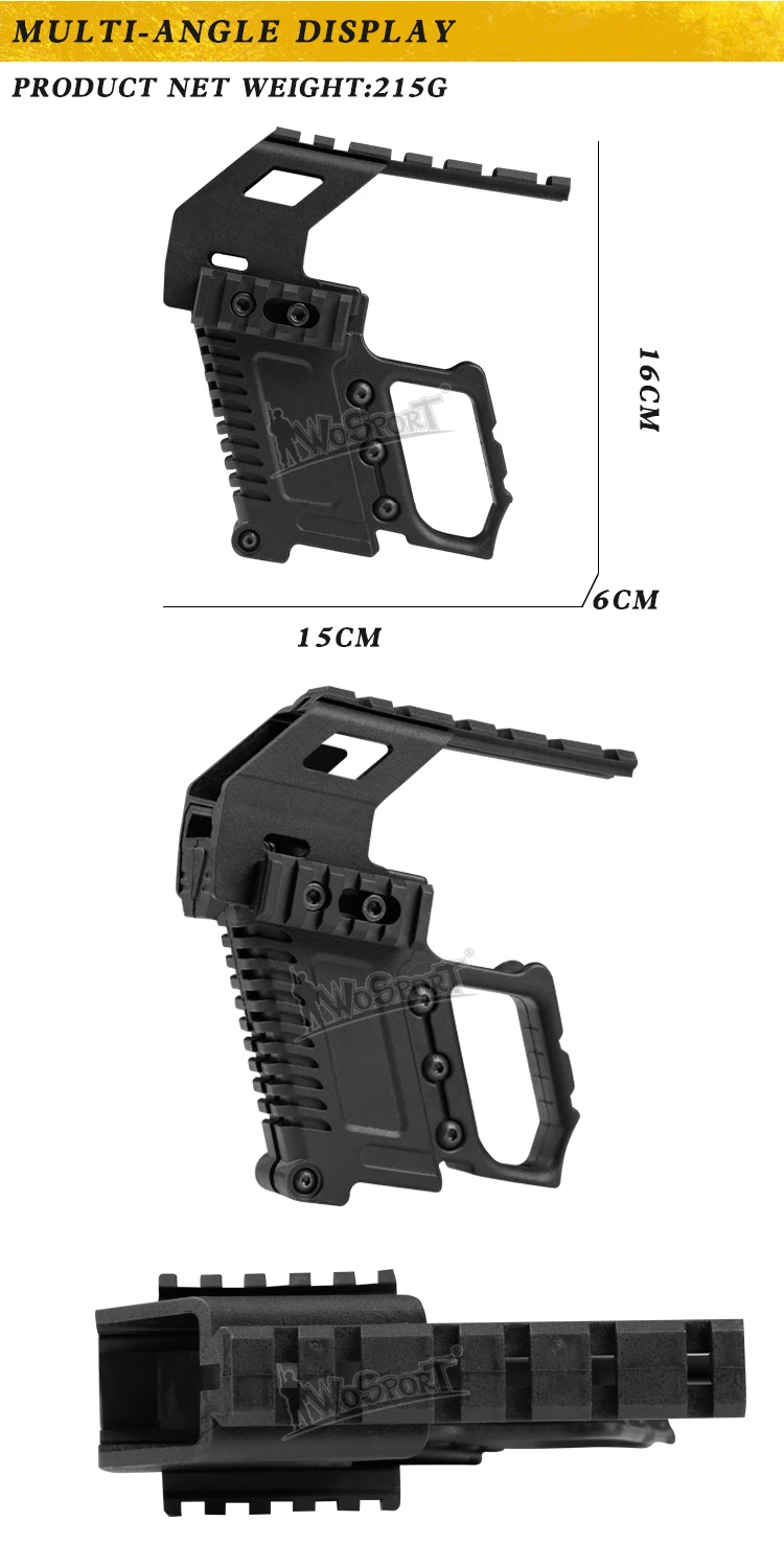 AR15 M4 тактический пистолет Карабин Комплект Глок страйкбол пневматические пистолеты крепление для G17 18 19 Пистолет Аксессуары рельсовая база загрузочное устройство Охота