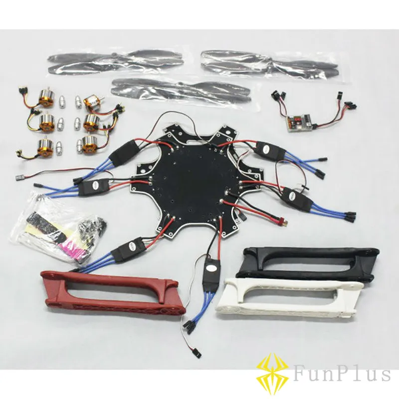F550 Hexacopter Frame QQ Контроллер полета 30A ESC 2212 1000KV мотор 1045 карбоновое волокно Prop