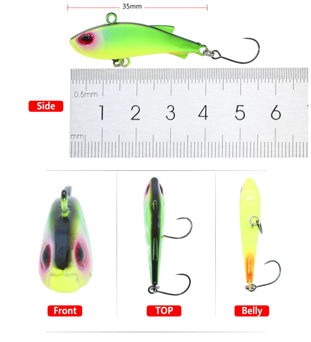 Jerry Pepper 40mm 3.3g sinking micro VIB wobblers trout crank bait fishing lures hard artificial bait all depth tackle