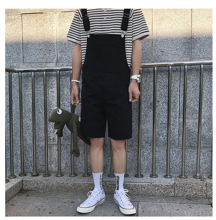 Джинсовый комбинезон с потертостями в стиле ретро на лето 2019|Мужские джинсы| |