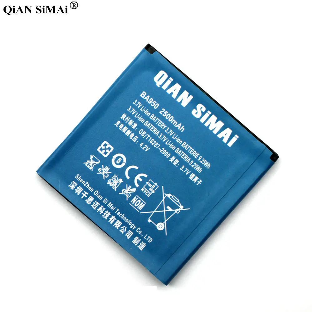 QiAN SiMAi высокое качество BA950 2500mAh батарея для SONY Xperia ZR M36h C5502 C5503 телефона | Мобильные