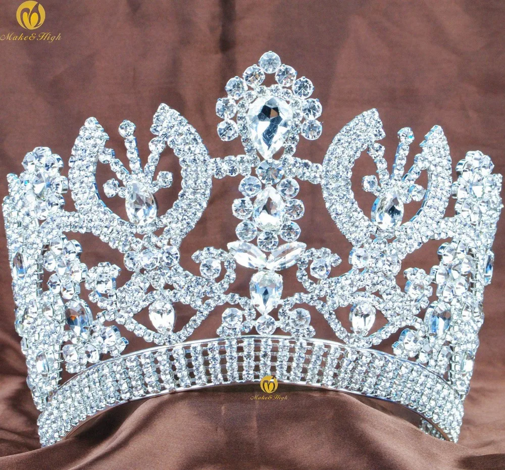 Женская тиара с короной Miss Beauty изысканные Контурные австрийские стразы повязка