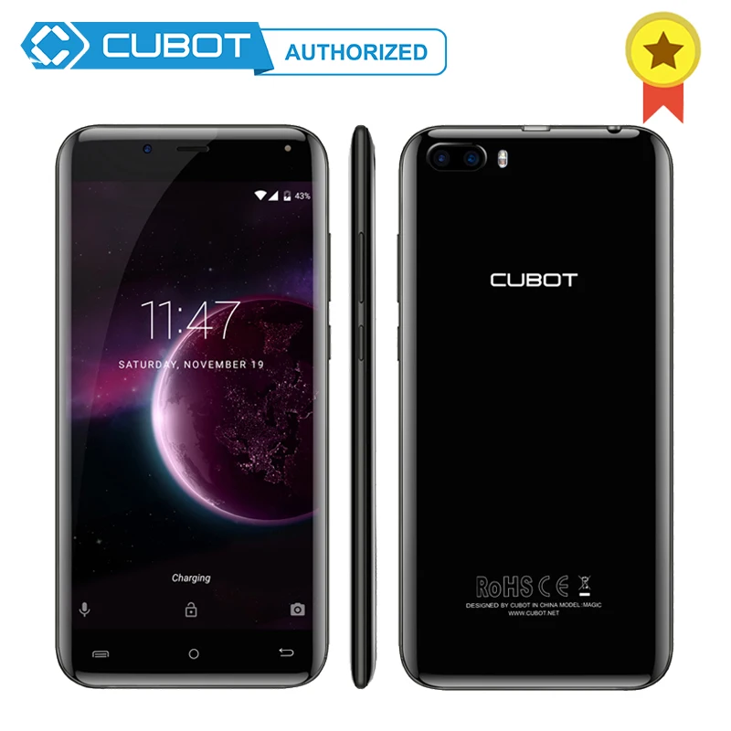 Оригинал Cubot Magic 4 ядра MT6737 мобильный телефон Android 7 0 3 Гб оперативной памяти
