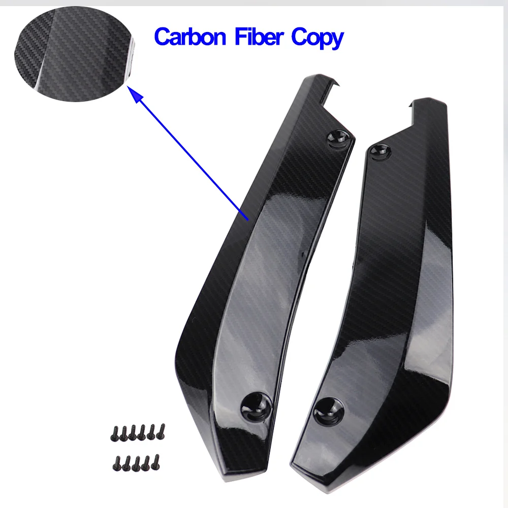 Carbon Fiber Copy Автомобильный бампер спойлер, диффузор защита для углов плавник для Volkswagen vw Touran 1,4 лиса 1,2 Touareg2 GolfA5 GT MK7 Golf 7 - Цвет: Carbon Fiber Copy