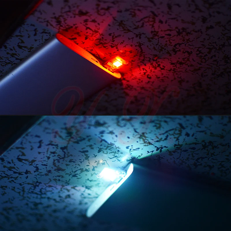 2 шт. автомобильные интерьерные атмосферные огни декоративная лампа USB RGB цвет