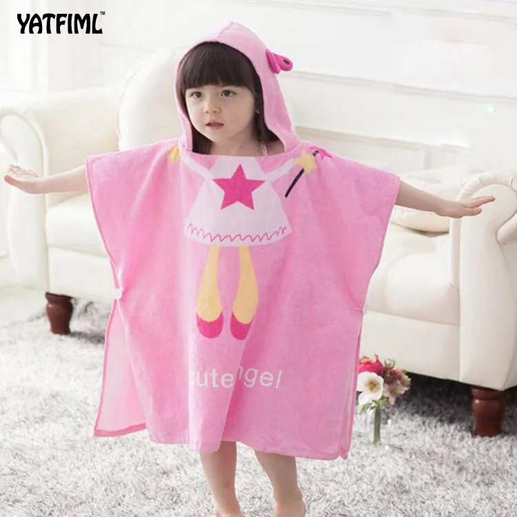Банное полотенце YATFIML для детей хлопковые халаты купания с животными милый
