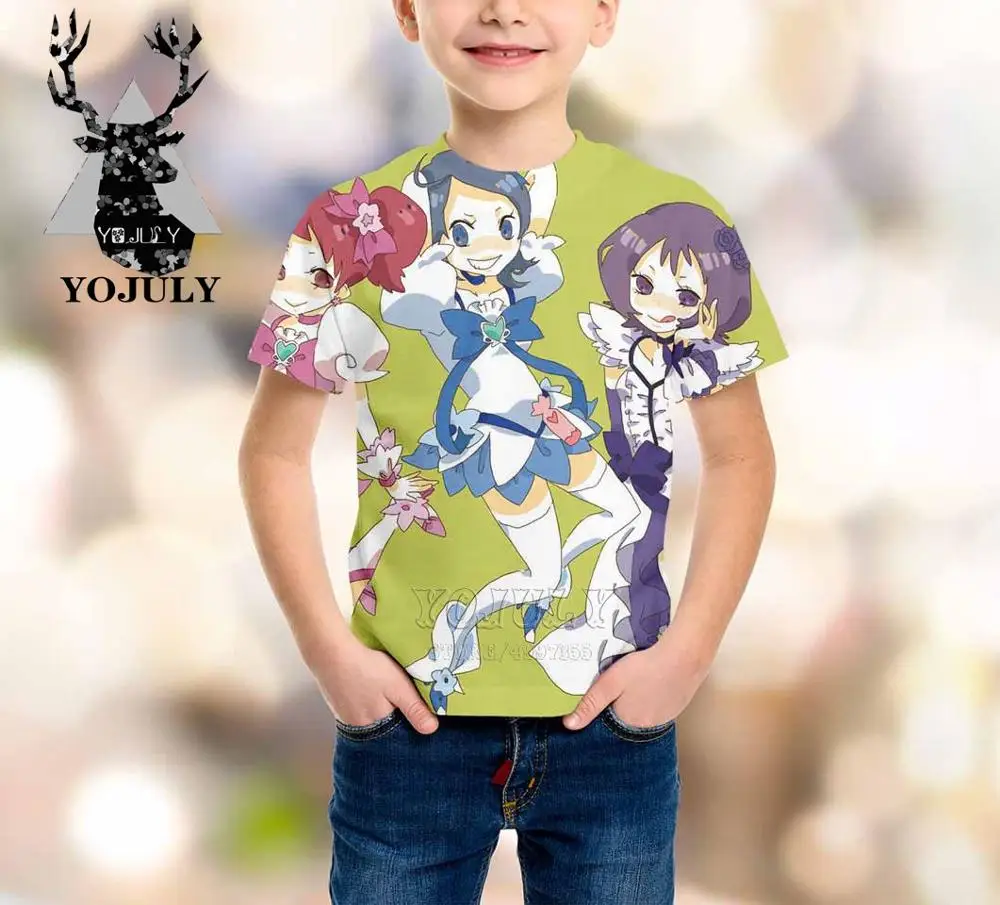 4 YOJULY Witch Doremi harajuku/детская одежда с 3d принтом для маленьких мальчиков и девочек-подростков детская футболка Лидер продаж, модные топы, футболки Modis A320 - Цвет: 4