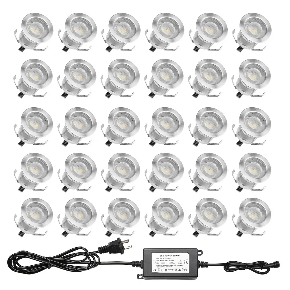 QACA низкое напряжение DC 12V 0 6 W LED свет палубы открытый сад патио лестницы