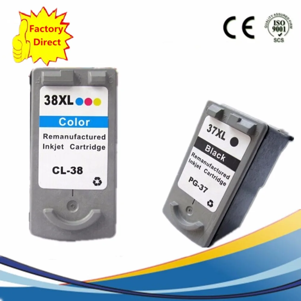 PG-37 PG37 PG 37 CL-38 CL38 CL38 чернильные картриджи восстановленные Pixma MP140 MP210 Ip2600 iP1900 MX300 MX310 MP190