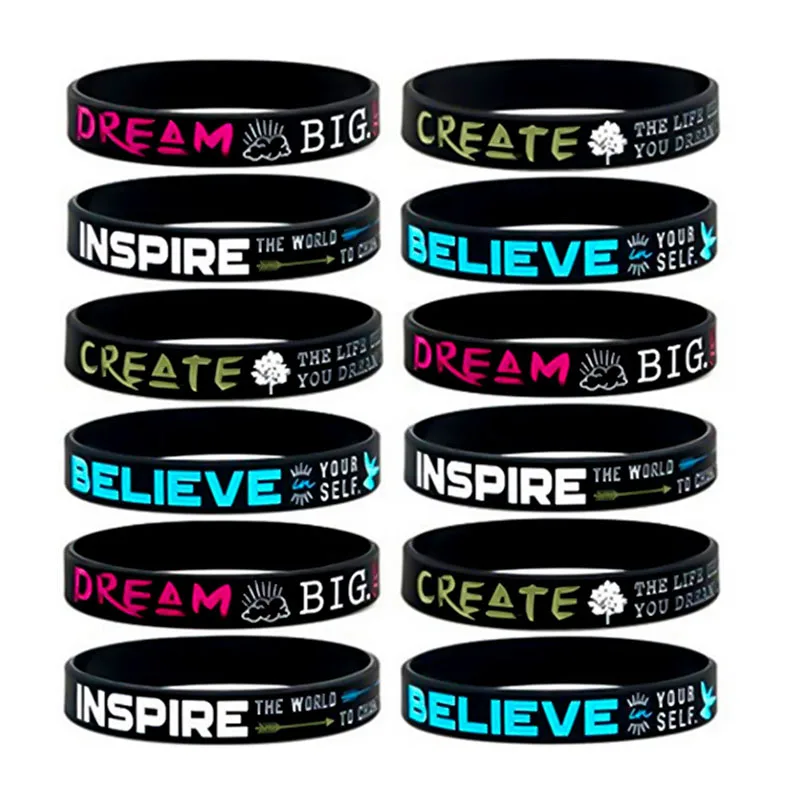 1 шт. Dream Inspire Create верьте вдохновляющие браслеты мотивационные сообщения