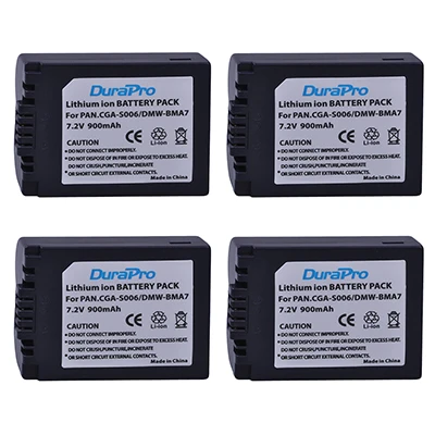 4 Battery 2 шт. DMW-BMA7 CGA-S006 900 мАч литий-ионный аккумулятор+ ЖК-USB зарядное устройство для Panasonic Lumix DMC FZ7 FZ8 FZ18 FZ28 FZ30 FZ35 FZ38 камера - Цвет: 4 Battery